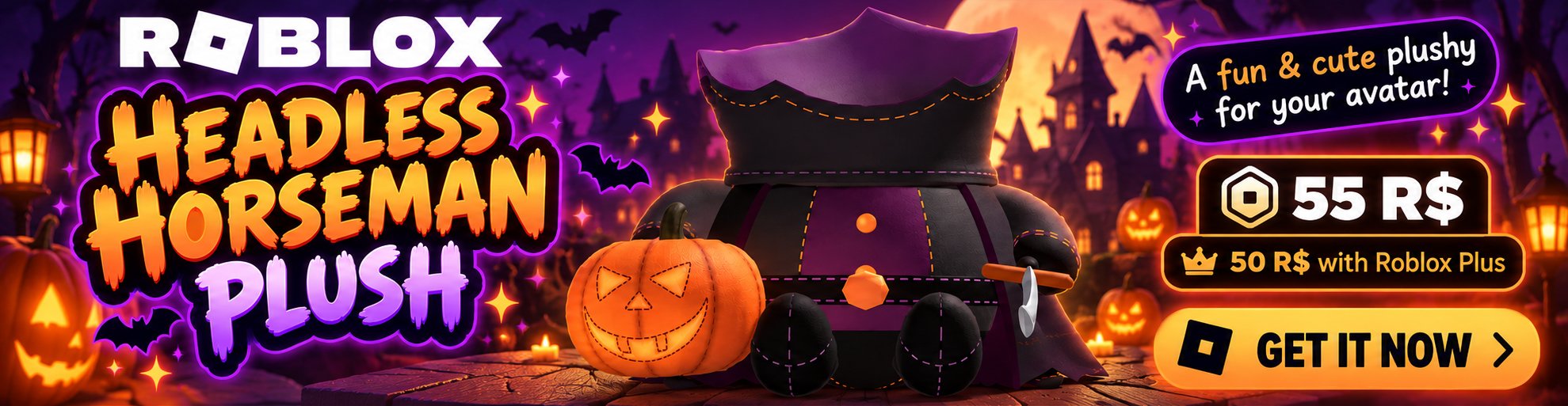 Headless Horseman Plush - A fun and spooky plushy for your avatar