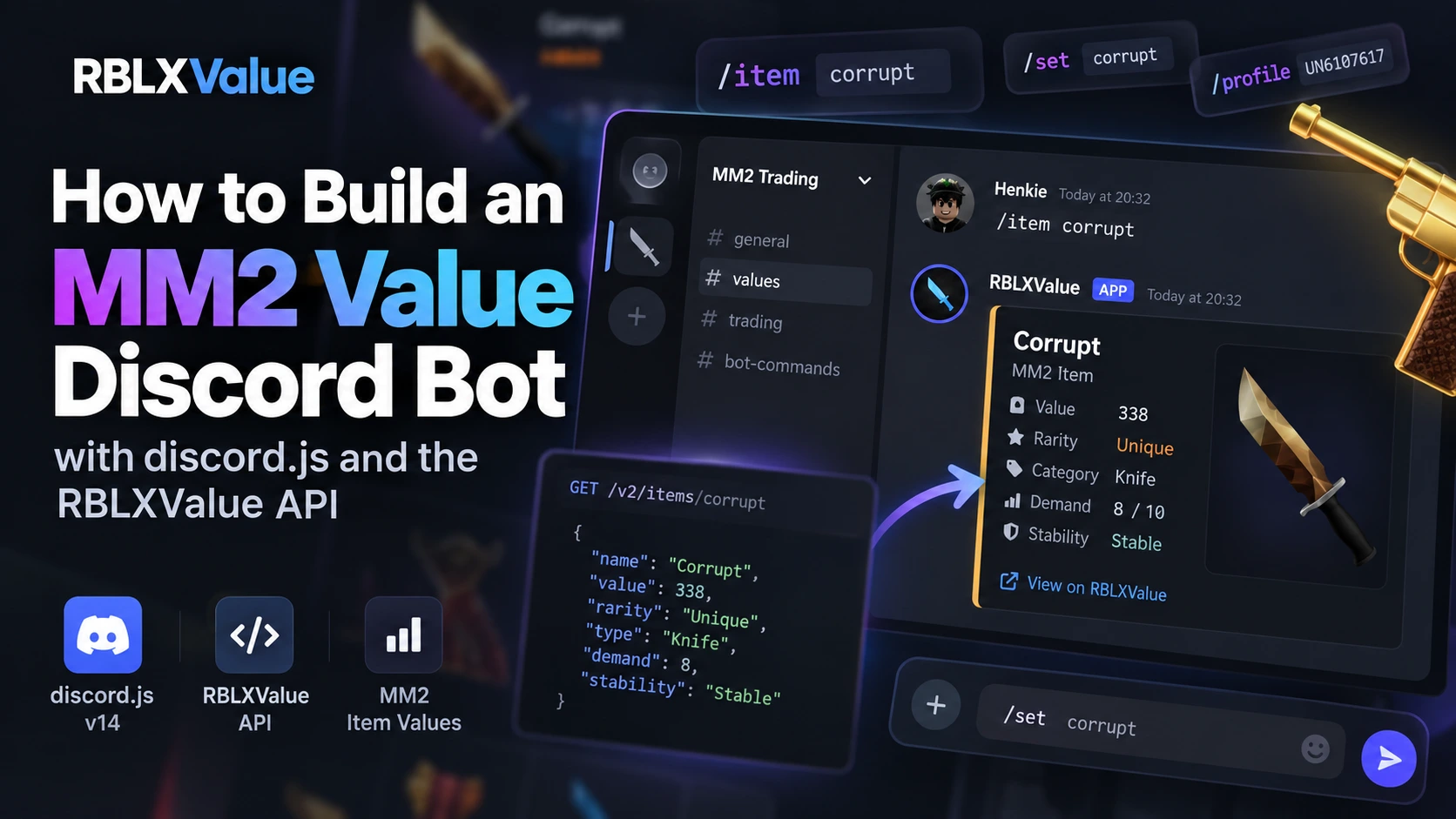How to Build an MM2 Value Discord Bot with discord.js
